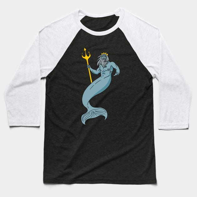 Neptune aka Poseidon - Greek God of Water and Sea Baseball T-Shirt by isstgeschichte